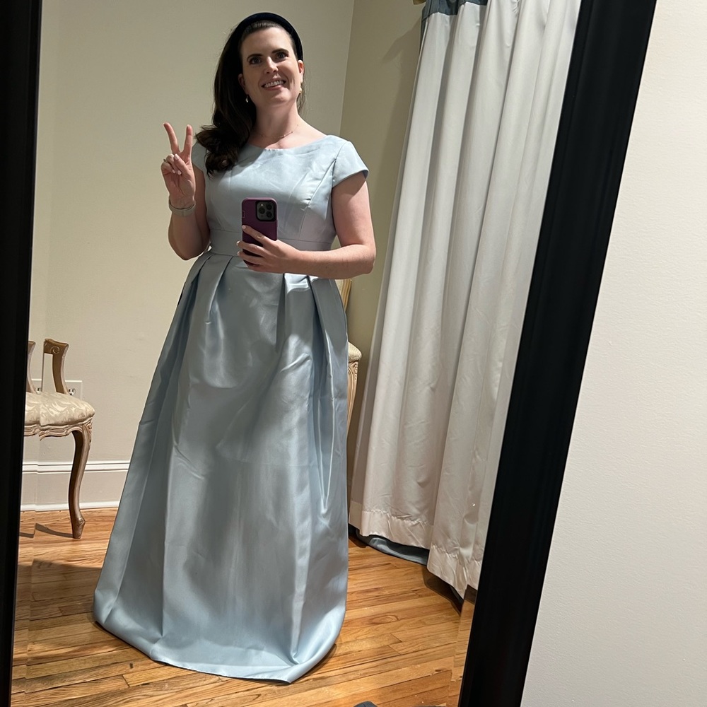 Dessy Collection Light Blue Wedding Dress